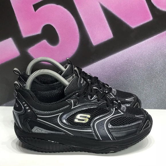 skechers shape ups black